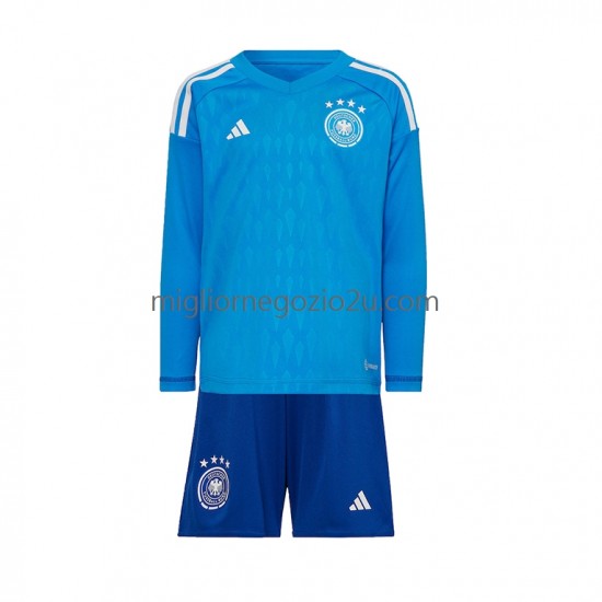 Maglia Germania Portiere Bambino Casa Divisa Mondiali 2022 Manica Lunga