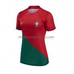 Maglia Portogallo Donna Casa Divisa Mondiali 2022 Manica Corta