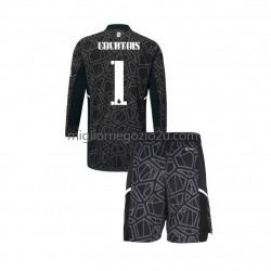 Maglia Real Madrid Courtois 1 Portiere Bambino Terza Divisa 2022-2023 Manica Lunga
