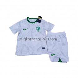 Maglia Arabia Saudita Bambino Casa Divisa Mondiali 2022 Manica Corta