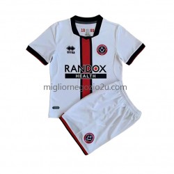 Maglia Sheffield United Bambino Trasferta Divisa 2022-2023 Manica Corta
