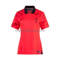 Maglia Corea del Sud Donna Casa Divisa Mondiali 2022 Manica Corta
