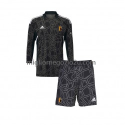 Maglia Belgio Portiere Bambino Casa Divisa Mondiali 2022 Manica Lunga