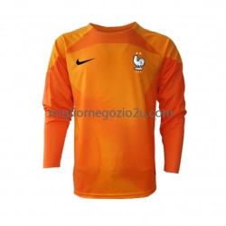 Maglia Francia Portiere Uomo Trasferta Divisa Mondiali 2022 Manica Lunga