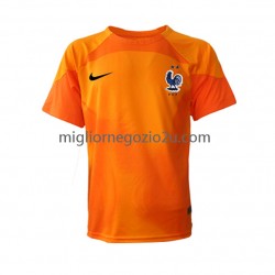 Maglia Francia Portiere Uomo Trasferta Divisa Mondiali 2022 Manica Corta