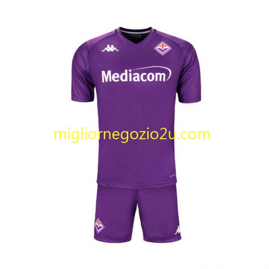 Maglia ACF Fiorentina Bambino Casa Divisa 2024-2025 Manica Corta