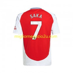 Maglia Arsenal Bukayo Saka 7 Uomo Casa Divisa 2024-2025 Manica Corta