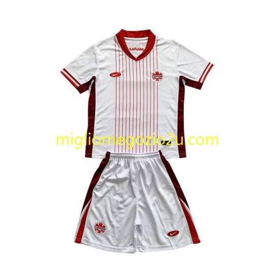 Maglia Canada Bambino Trasferta Divisa 2024 Manica Corta