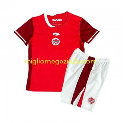 Maglia Canada Bambino Casa Divisa 2024 Manica Corta