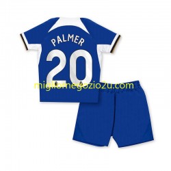 Maglia Chelsea Cole Palmer 20 Bambino Casa Divisa 2023-2024 Manica Corta