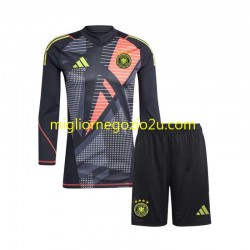 Maglia Germania Portiere Bambino Casa Divisa Euro 2024 Manica Lunga