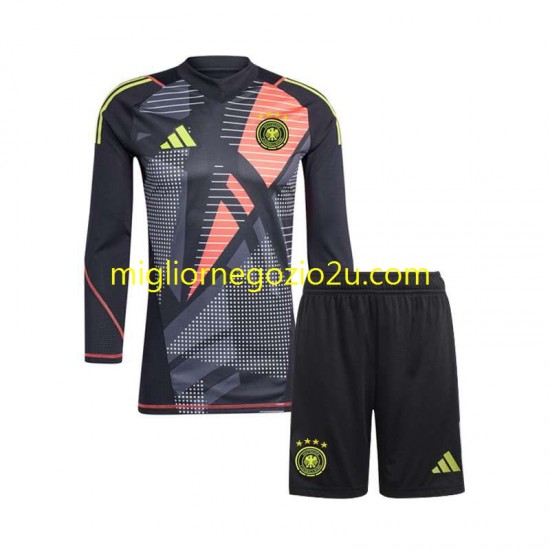 Maglia Germania Portiere Bambino Casa Divisa Euro 2024 Manica Lunga
