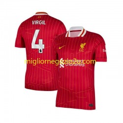 Maglia Liverpool Virgil van Dijk 4 Uomo Casa Divisa 2024-2025 Manica Corta