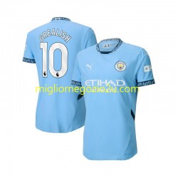 Maglia Manchester City Jack Grealish 10 Uomo Casa Divisa 2024-2025 Manica Corta