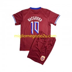 Maglia Norvegia Martin Odegaard 8 Bambino Casa Divisa 2024 Manica Corta