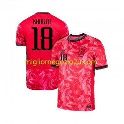 Maglia Corea del Sud KANGIN 18 Uomo Casa Divisa 2024 Manica Corta