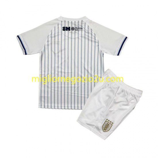 Maglia Uruguay Bambino Trasferta Divisa 2024 Manica Corta