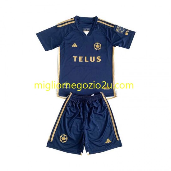 Maglia Vancouver Whitecap Bambino Trasferta Divisa 2024 Manica Corta