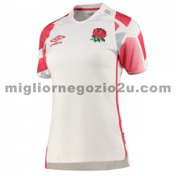 Maglia Inghilterra Rugby 7S Donna Casa Divisa 2020-2021 Manica Corta