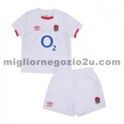 Maglia Inghilterra Rugby Bambino Casa Divisa 2020-2021 Manica Corta