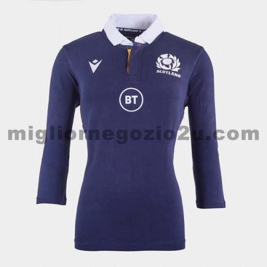 Maglia Scozia Rugby Classic Donna Casa Divisa 2020-2021 Manica Lunga