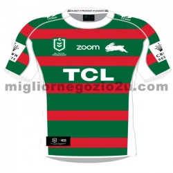 Maglia South Sydney Rabbitohs Rugby Trasferta Divisa 2021 Manica Corta