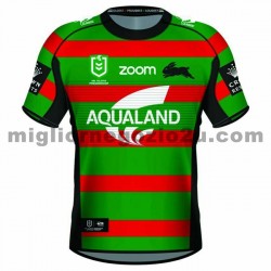Maglia South Sydney Rabbitohs Rugby Casa Divisa 2021 Manica Corta