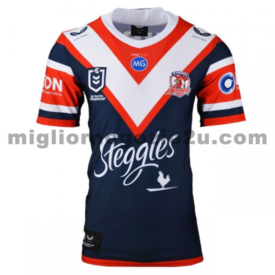 Maglia Sydney Roosters Rugby Casa Divisa 2021 Manica Corta