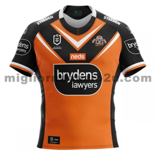 Maglia West Tigers Rugby Trasferta Divisa 2021 Manica Corta
