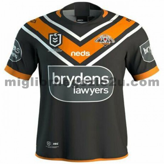 Maglia West Tigers Rugby Casa Divisa 2020 Manica Corta